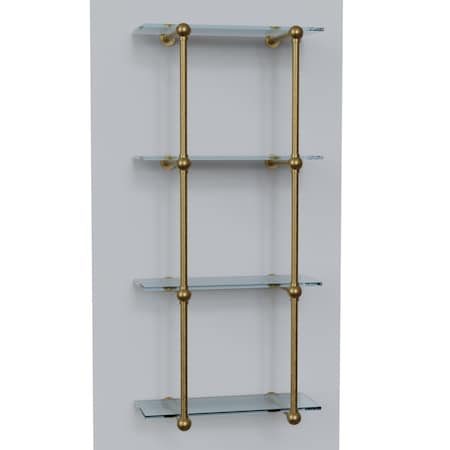 Designs Of Distinction Traditional Bistro Shelf Kit - 4 Shelves - Satin Brass 01TRAD1248SB1